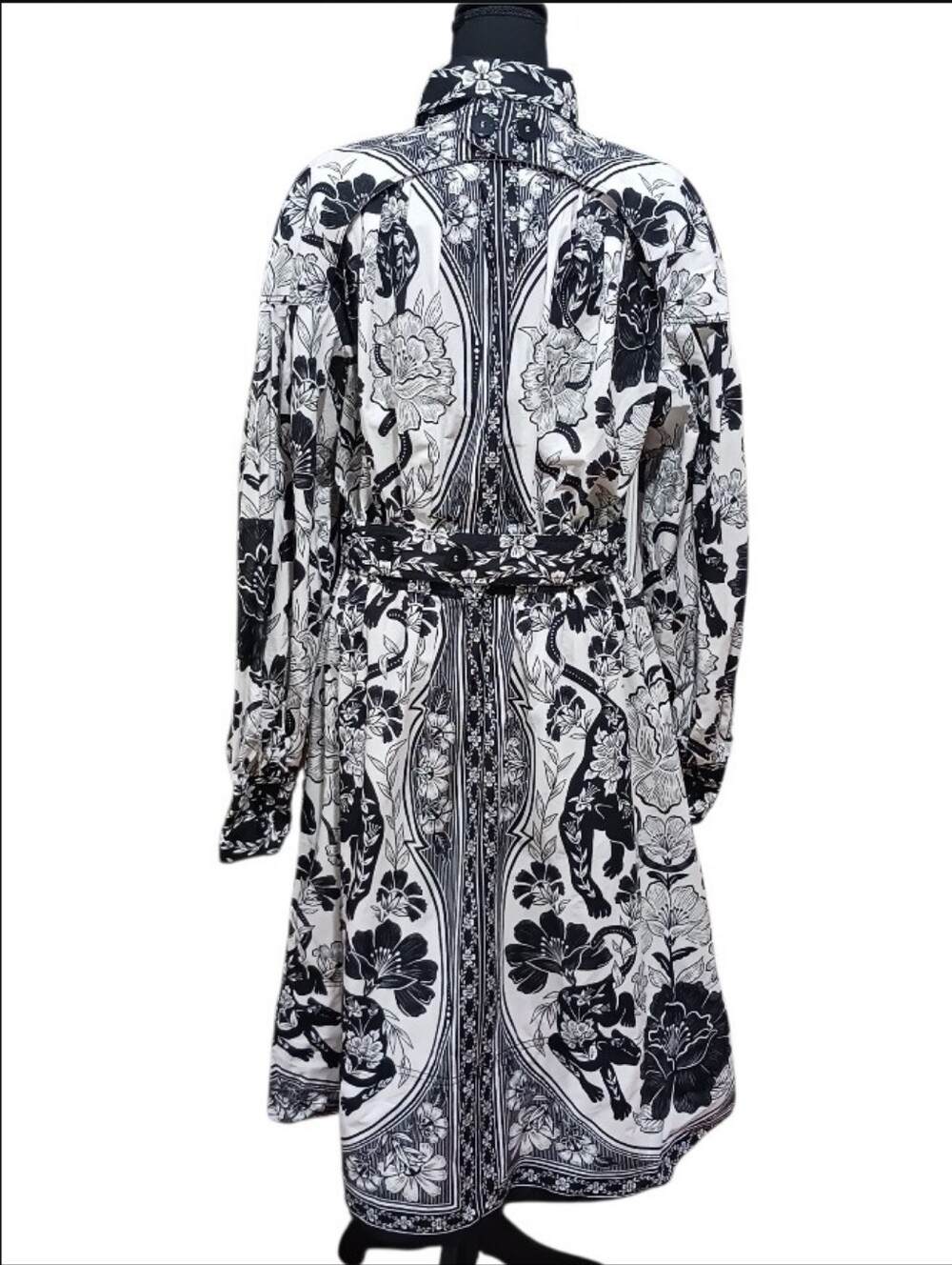 Farm Rio Flower Leopards Collarneck Midi Dress - Picture 4 of 16